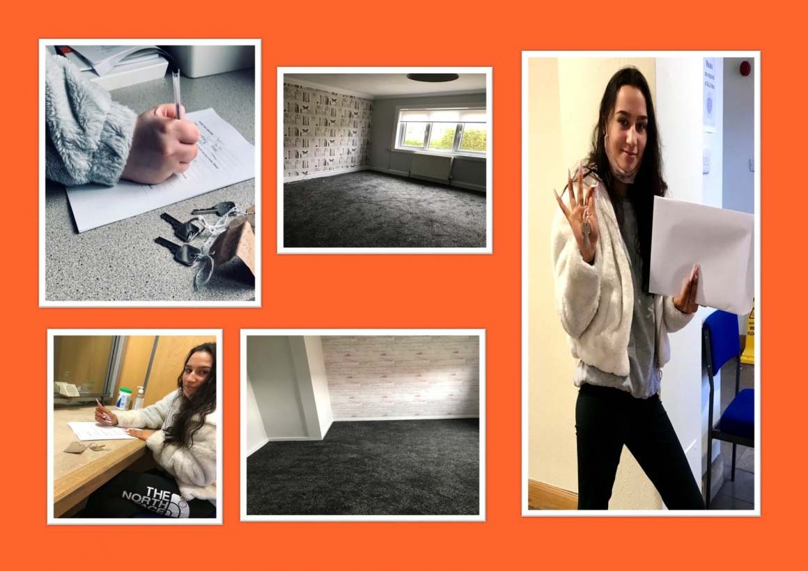 New homes for 2 of Midlothian House Project team this week tenancies signed and keys given